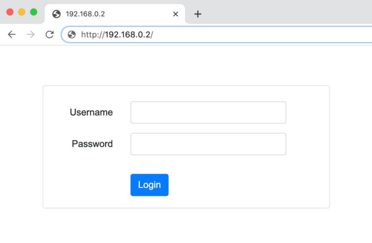 192.168.0.2 login